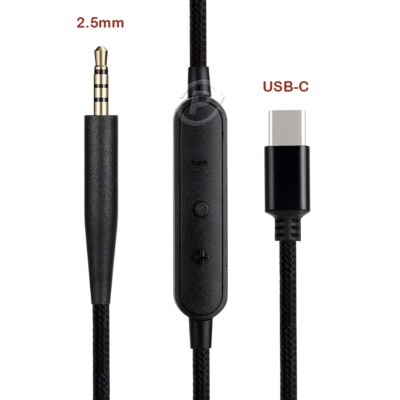 USB C to 2.5mm Cable For Bose 700 QC35 II QC45 OE2 Headphones