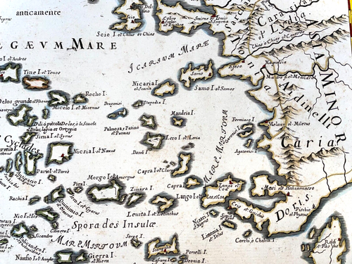 GREECE 1683 CANTELLI DA VIGNOLA- DE ROSSI LARGE UNUSUAL ANTIQUE MAP 17TH CENTURY - Picture 11 of 15
