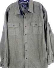 Grizzly Mountain-Mens Long Sleeve Heavyweight Button-Up Flannel Shirt-3XL-Green