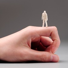 Resin 1:64 DIY Unpaint Bad-mouthed Zombie Figure Model Diorama Miniature Toys