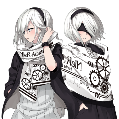 Anime NieR:Automata YoRHa NO.2 Unisex Cosplay Lolita Warm Scarf