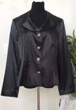 NWT Studio Liz Claiborne Women's Black Polyester Blend Blazer Jacket Size 16