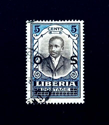 LIBERIA Stamp - 1920 Official Overprint President Daniel Howard Sn O117 Used r18