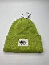 NWT Coal Brand Acid Green Knit Beanie Hat One Size