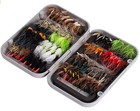 Fly Fishing 64 Dry/Wet Flies, Nymphs, Streamers, Leeches see pics plus Fly Box