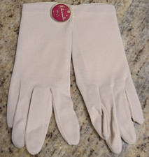 New Vintage Dawnelle Size S/M A 6-7 Beige Formal Stretch Gloves 8" Long