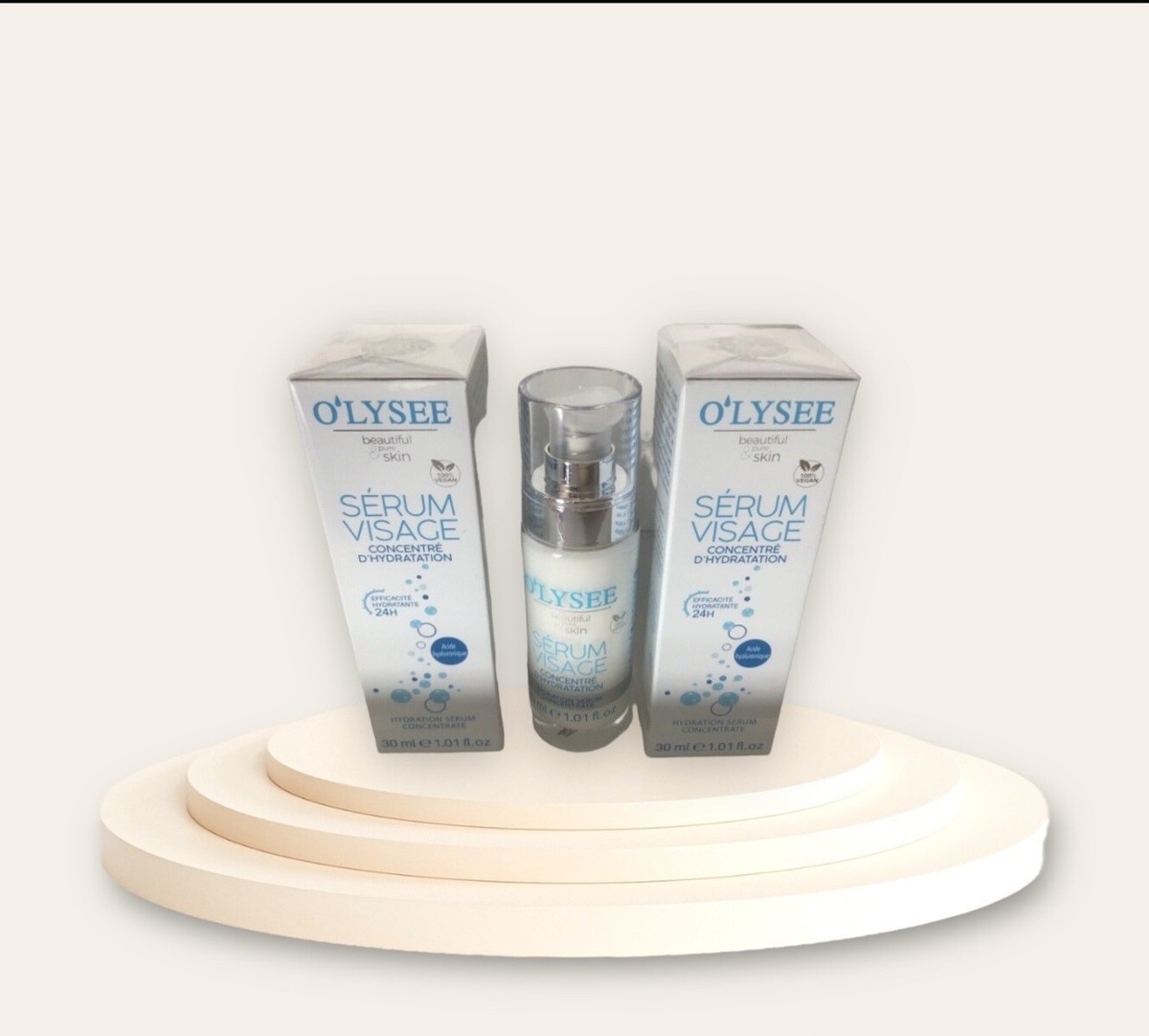 Sérum Concentré Hydratant à L'acide Hyaluronique O'Lysée - 30 Ml X 2 Flacons - Neuf, Origine France