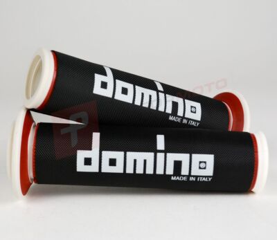 Domino rot & weiß A450 Full Diamond Griffe mit Abdeckungen passt MV Agusta Bikes
