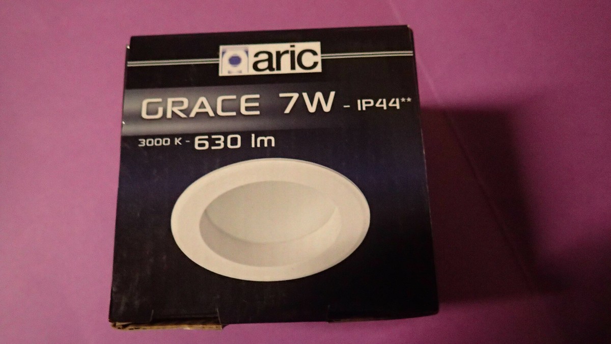 Spot LED Encastré GRACE 7W 3000K Blanc Chaud IP44 - Aric 50331 - Pour Salle De Bain