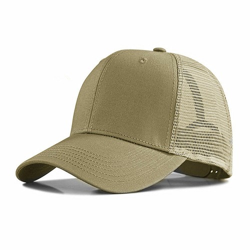 Mens Trucker Hat Mesh Back Plain Solid Snapback Adjustable Blank Baseball Cap - Picture 12 of 21