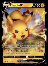 2020 Sword & Shield - Vivid Voltage Pikachu V Basic/Rare Holo V #43