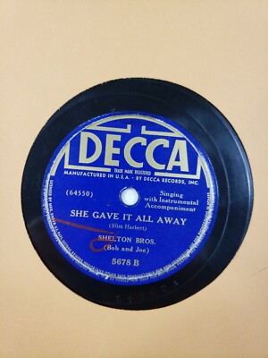 Shelton Brothers - 78rpm 10