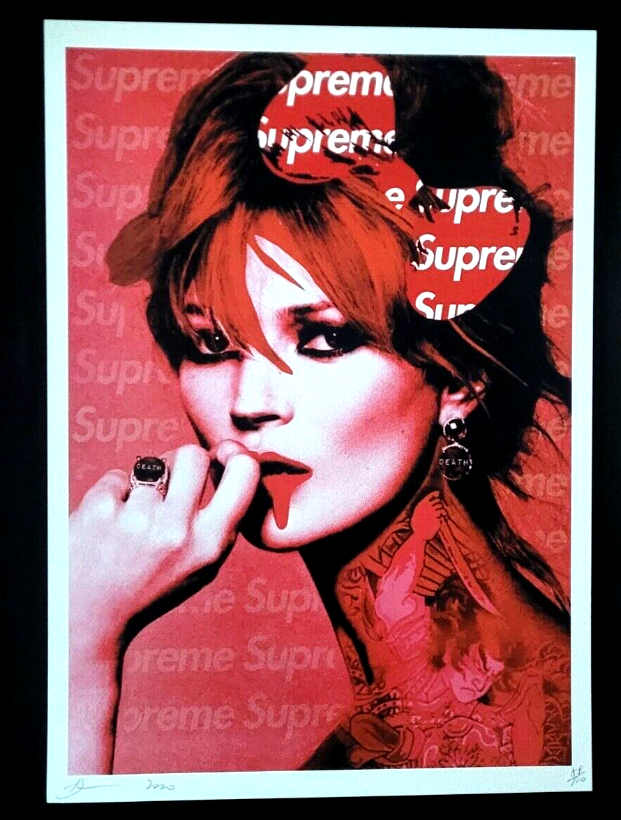 🔥Death NYC Large Framed 16x20in Pop Art Certified Kate Moss