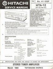 Hitachi - HTA-12 Receiver - Original Service Manual