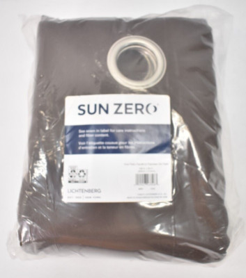 Sun Zero Blackout Curtain Single Panel Grommet Lichtenberg Brown 100'' x 84''