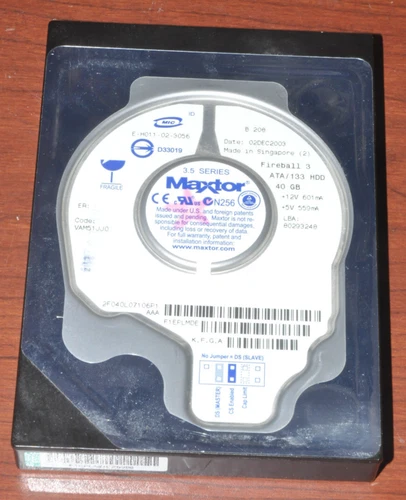 Maxtor E-H011-02-3056 3.5 Series Fireball 3 IDE Hard Drive 40 GB ATA/133 HDD