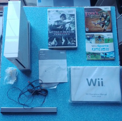 Nintendo Wii White Console System Bundle Rvl 001 Extras Ebay