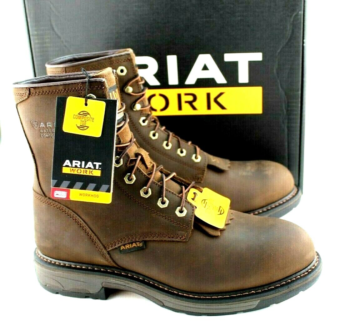ARIAT WorkHog H2O Size 11.5 D Brown Comp Toe 8 display picture 1