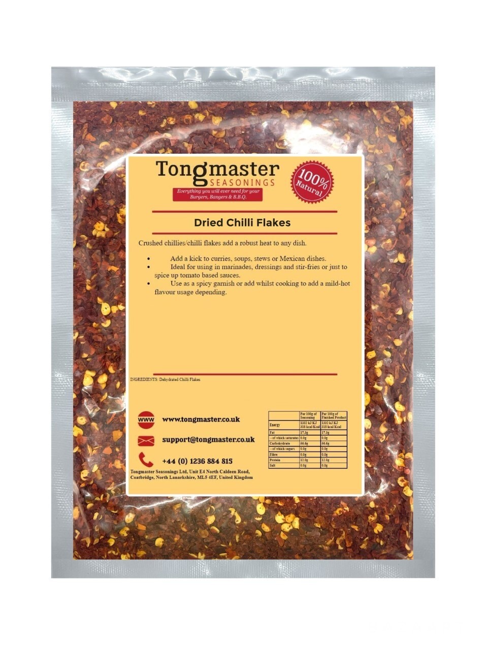 Dried Chinese Chilli Flakes - 100g