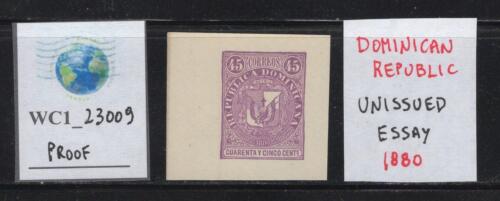 WC1_23009. DOMINIKANISCHE REP. Essay einer unveröffentlichten Briefmarke von 1880. Beweis. Sehr selten! - Bild 1 von 1
