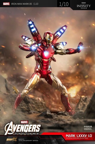 ZD Iron Man Ironman MK1-Mk7 MK42 MK45 MK85 War Machine Figur Sammlung Neu Box - Bild 94 von 98