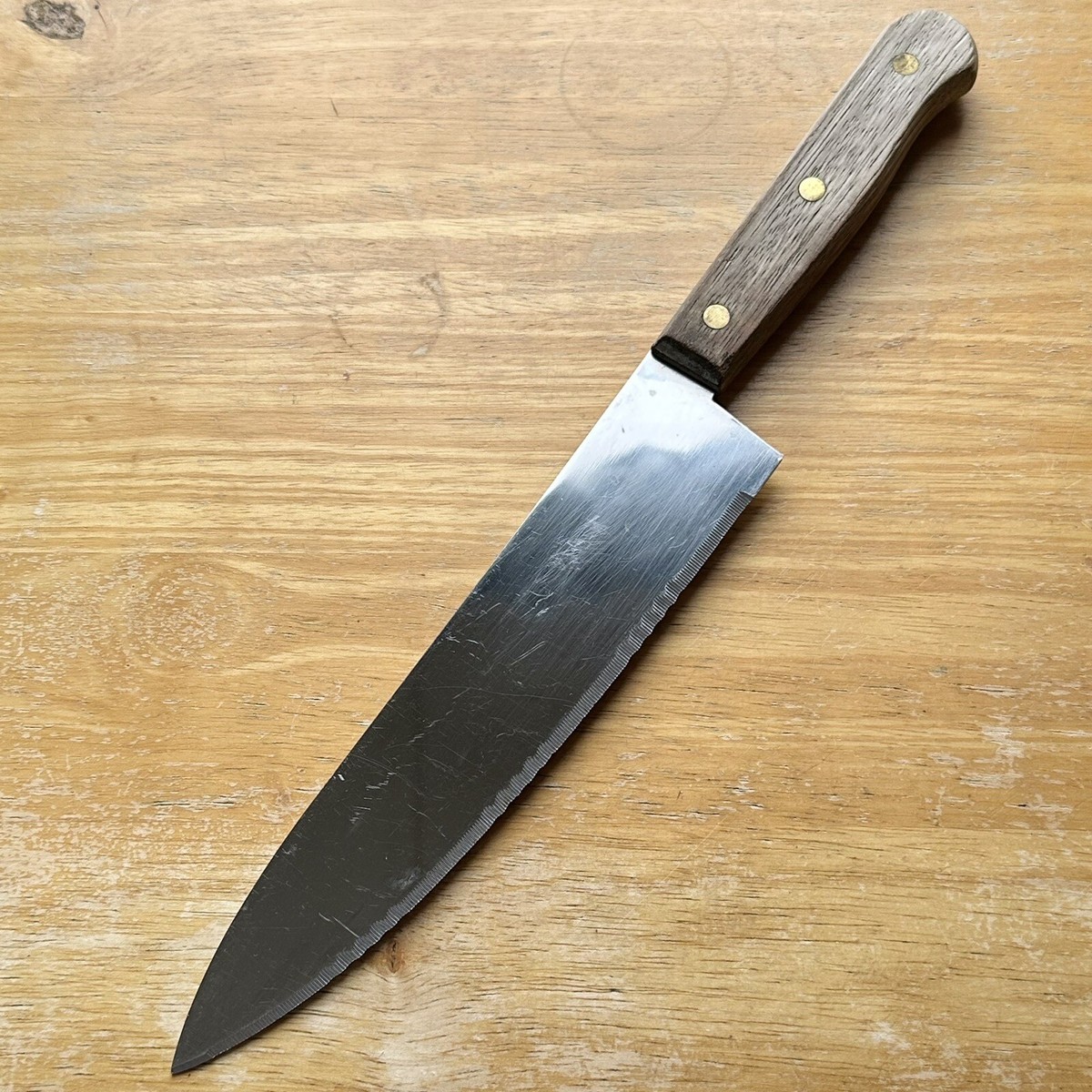 Vintage OLD HOMESTEAD 8” Blade Stainless Steel Japan Chef's Knife