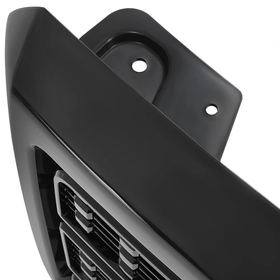 Parachoques delantero rejilla superior negro brillante con broche de presión para GMC Sierra 2500HD 3500HD 15-19 Foto 4 de 4