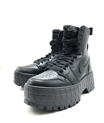 Size 9 - Air Jordan 1 Brooklyn High Triple Black W for sale online
