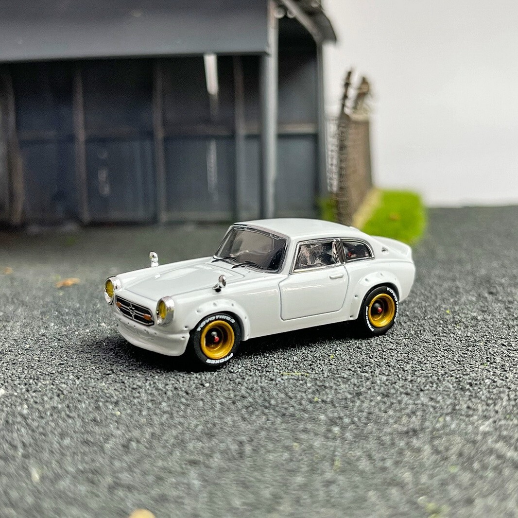 Mortal 1/64 Scale Honda S800 White Diecast Car Model Toy Gift