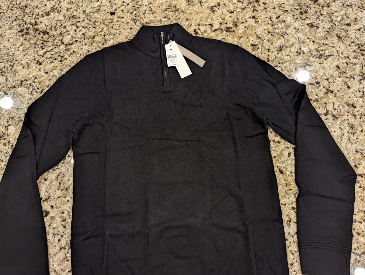 TOPMAN men's black knitted sweater Work a few