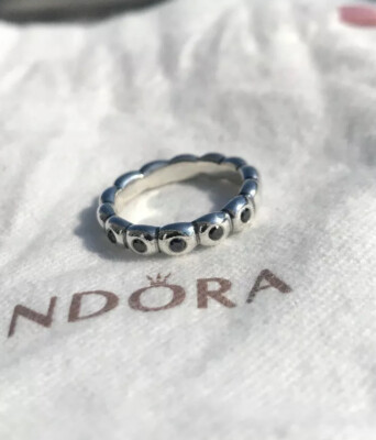 190829CZK Retired Pandora Sterling Silver Black Ice CZ Hope