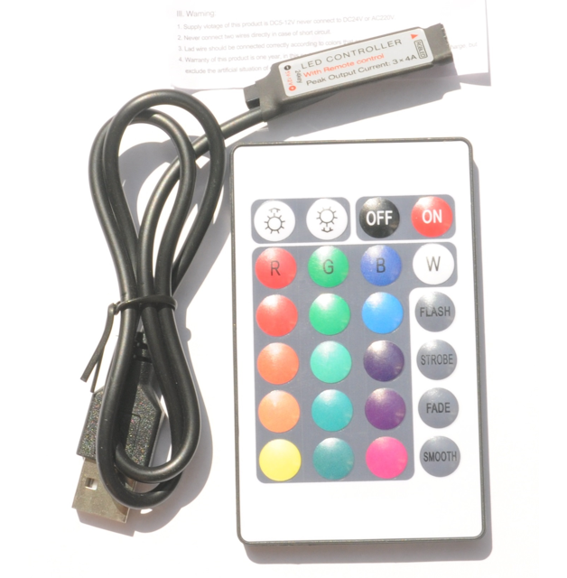 DC5V Non-waterproof USB RGB 5050 LED Strip TV Backlight Kit 17 Keys