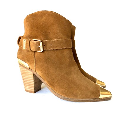 AUSTRALIA LUX COLLECTIVE women's Tan Suede Booties Size 6