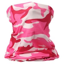 Summer Neck Gaiter Unisex Sun Protection Face Mask, Camo Pink
