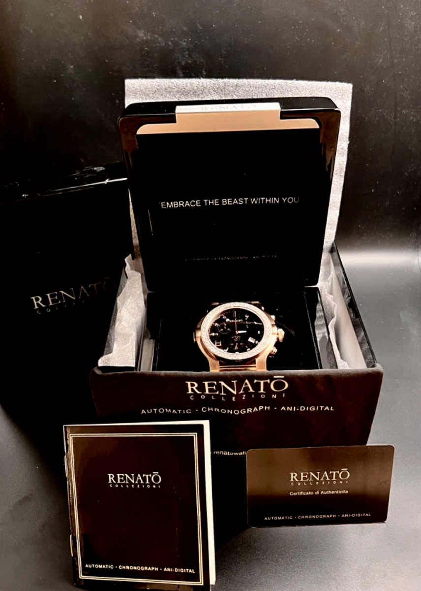 Renato Men T-Rex Grand 5.00ctw Diamond PU70 Rubber Strap Limited