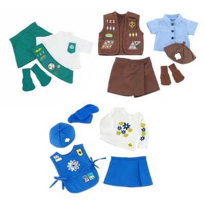 Emily Rose 18 Inch Doll Clothes Value Pack 3 Girl Scout Uniforms, Including D...