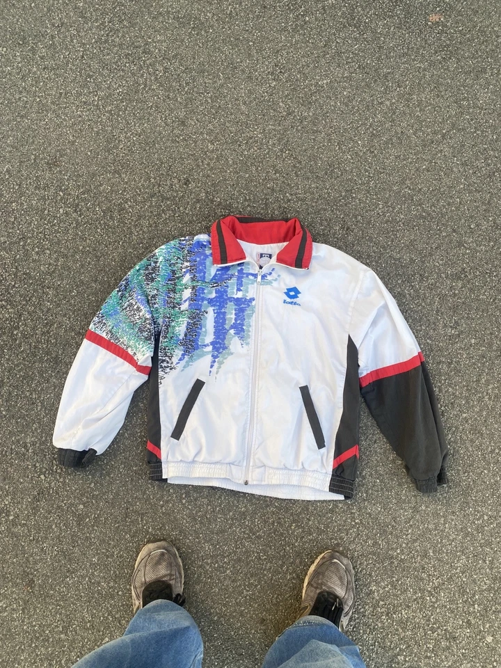 Lotto Vintage 90s Tennis Italiano Windbreaker Jacket - Image 2 of 4