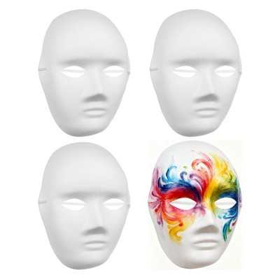 4 Pcs Blank Masks for Crafts Decorate Paper Masquerade Face Party