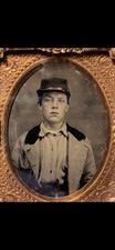 Ninth Plate possible Confederate Tintype dark collar tabs