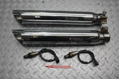 HARLEY-DAVIDSON ROAD KING PYTHON 2.5INCH SLASH CUT DUAL MUFFLERS O2 1801-0409