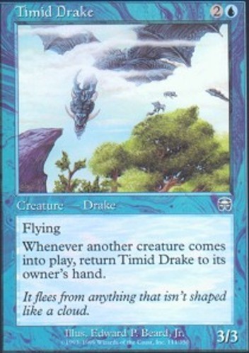 Mercadian Masques Timid Drake - Foil x1 NM-Mint, English Magic Mtg M:tG