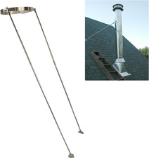 6 Inch Stove Pipe Kit -  6 Extended Roof Brac...