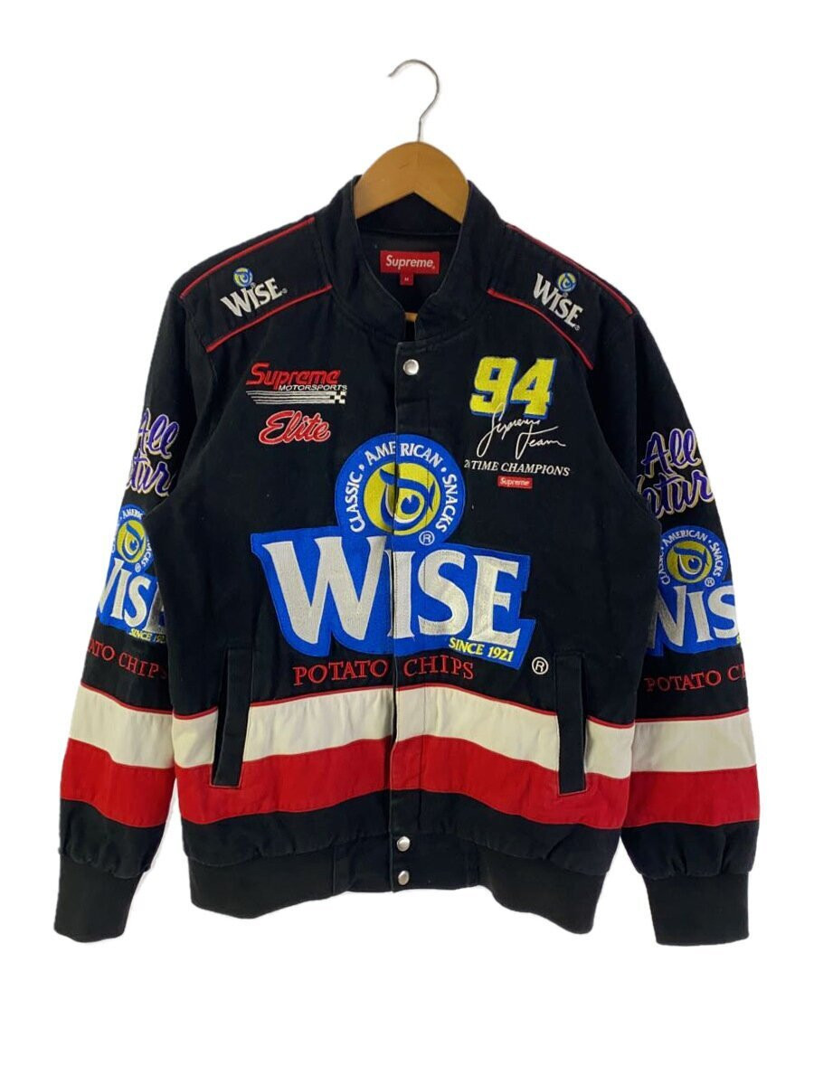 Supreme 13AW/Wise Racing Jacket/Jacket/M/Cotton/BLK/Print Supreme 13AW/Wise Racing Jacket/Jacket/M/Cotton/BLK/Print
