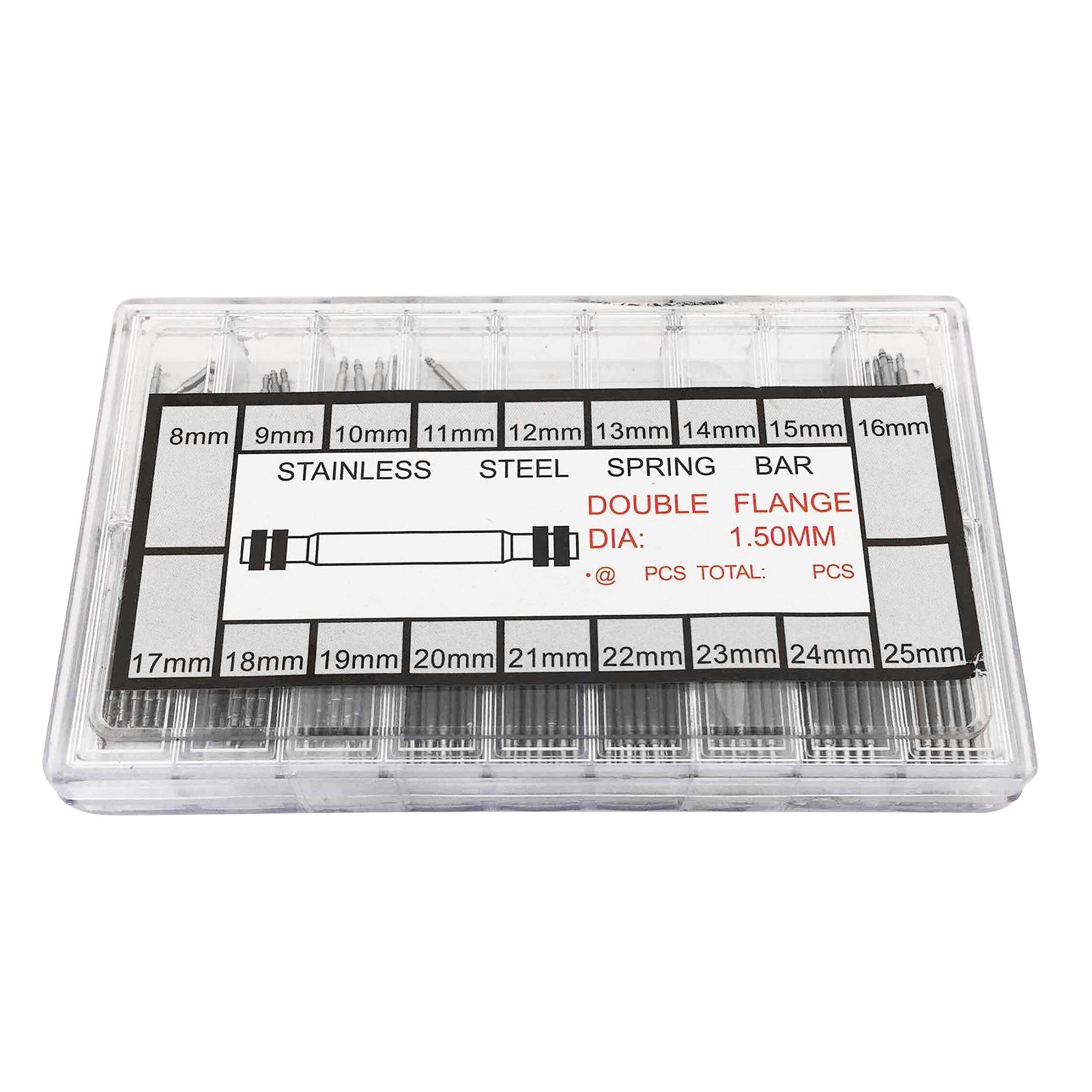 360PCS 8-25mm Watch Spring Bars Strap Link Pins Stainless Steel Repair Kit Tool