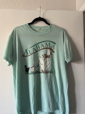 Vintage 80 s Alabama Duck Graphic Men's T-Shirt Light Green XL (fits like L)