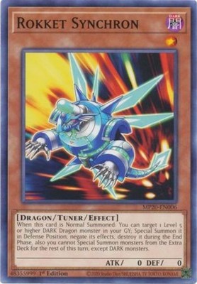 Yugioh! LP Rokket Synchron - MP20-EN006 - Common - 1st Edition Lightly Played, E