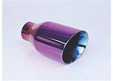 Different Trends DT-24113CP 8" Color Burned Double Wall Exhaust Tip 2.25" Inlet