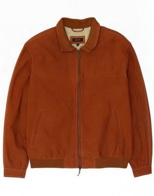 Milestone Mens Leather Jacket IT 52 XL Brown DH10