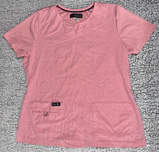 Koi Basics Women's Pink Scrub Top Large V-Neck EUC