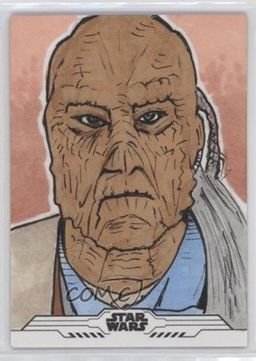 2021 Topps Chrome Star Wars Legacy Art Cards 1/1 John Bruce Auto Sketch 11jz